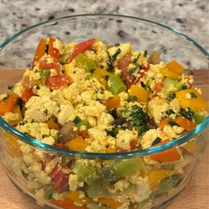 Loaded Veggie Tofu Scramble in a bowl
