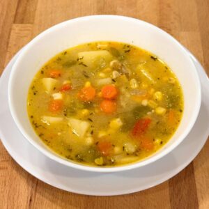 Sweet Corn Chowder in the bowl